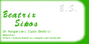 beatrix sipos business card